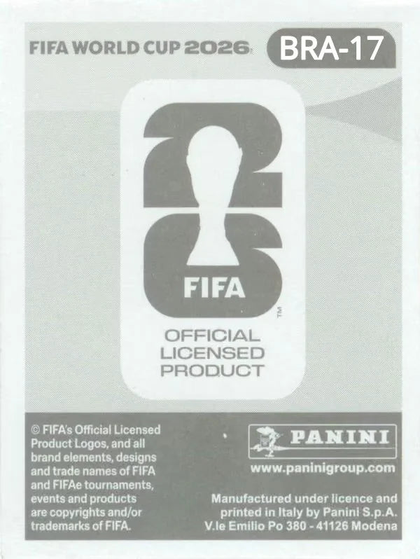 Panini FIFA World Cup 2026 Sticker BRA 17 Matheus Cunha International Edition