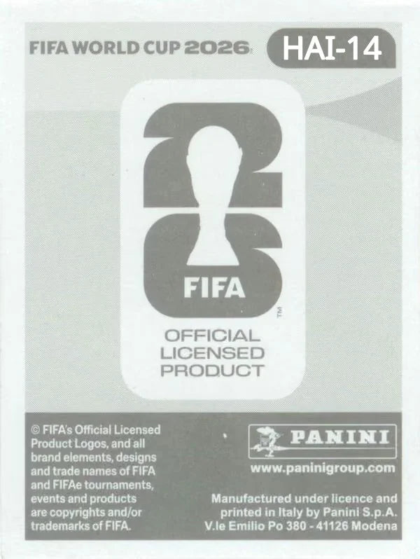 Panini FIFA World Cup 2026 Sticker HAI 14 Christopher Attys International Edition