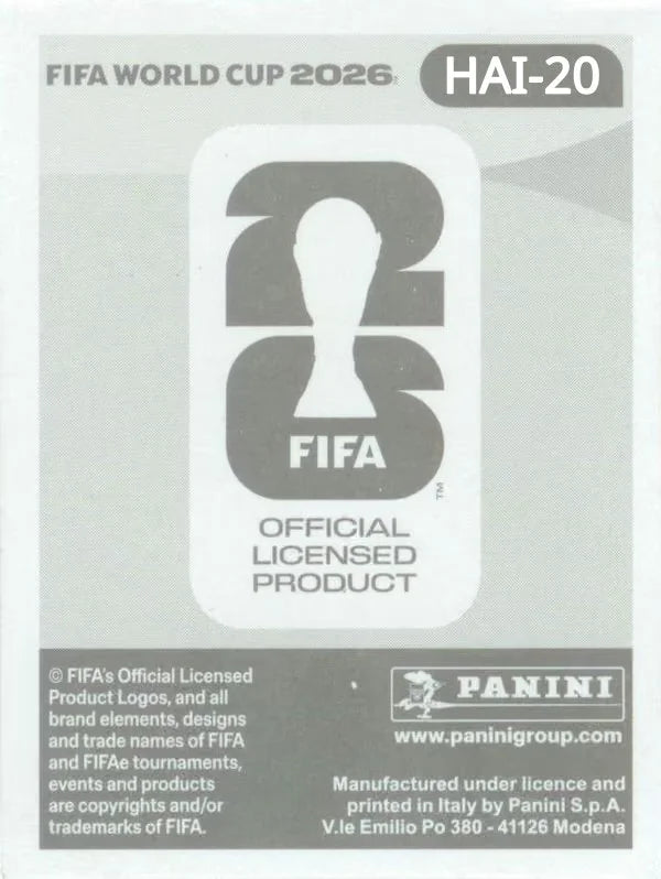 Panini FIFA World Cup 2026 Sticker HAI 20 Frantzdy Pierrot International Edition