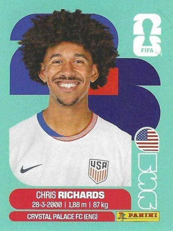 Panini FIFA World Cup 2026 Sticker USA 3 Chris Richards International Edition