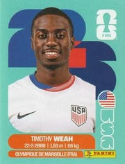 Panini FIFA World Cup 2026 Sticker USA 12 Timothy Weah International Edition