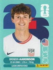 Panini FIFA World Cup 2026 Sticker USA 17 Brenden Aaronson International Edition