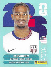 Panini FIFA World Cup 2026 Sticker USA 19 Haji Wright International Edition