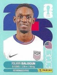 Panini FIFA World Cup 2026 Sticker USA 20 Folarin Balogun International Edition