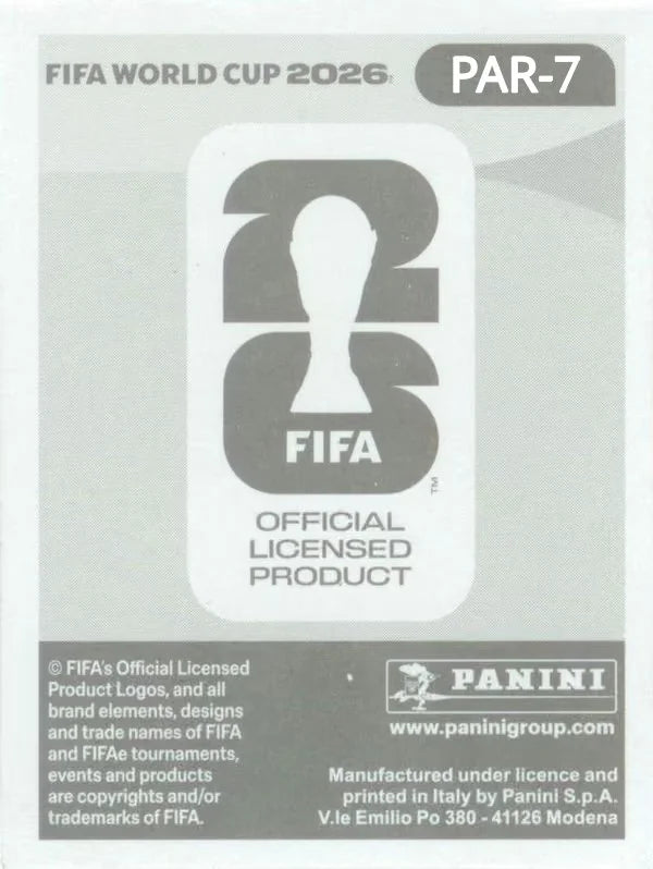 Panini FIFA World Cup 2026 Sticker PAR 7 Omar Alderete International Edition