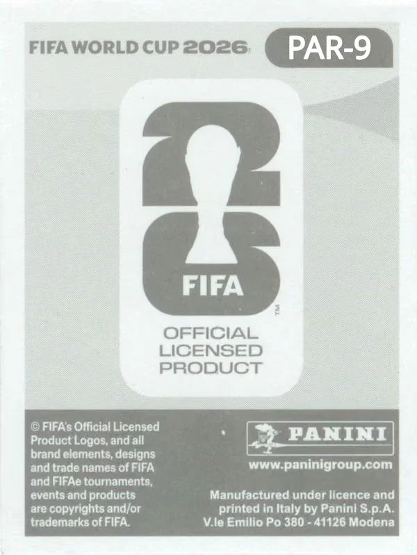 Panini FIFA World Cup 2026 Sticker PAR 9 Mathías Villasanti International Edition