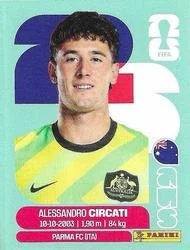 Panini FIFA World Cup 2026 Sticker AUS 5 Alessandro Circati International Edition
