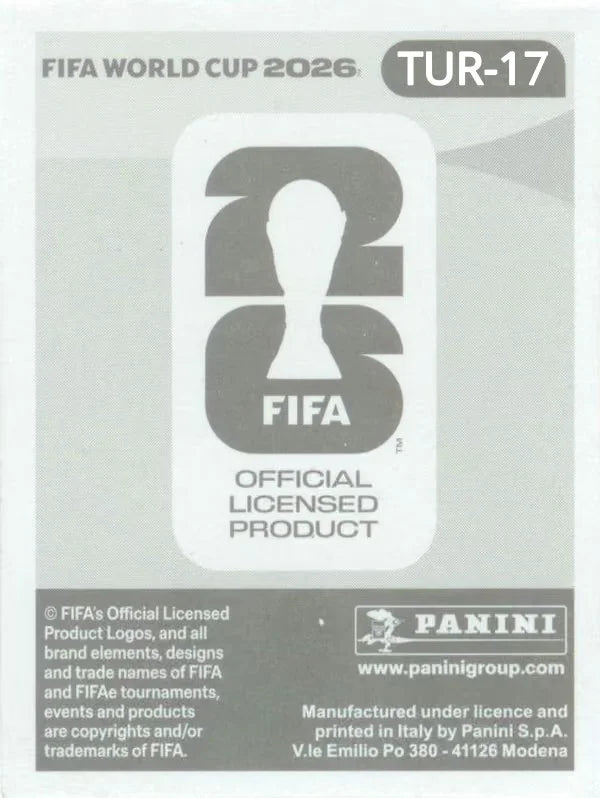 Panini FIFA World Cup 2026 Sticker TUR 17 Can Uzun International Edition