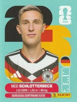 Panini FIFA World Cup 2026 Sticker GER 5 Nico Schlotterbeck International Edition