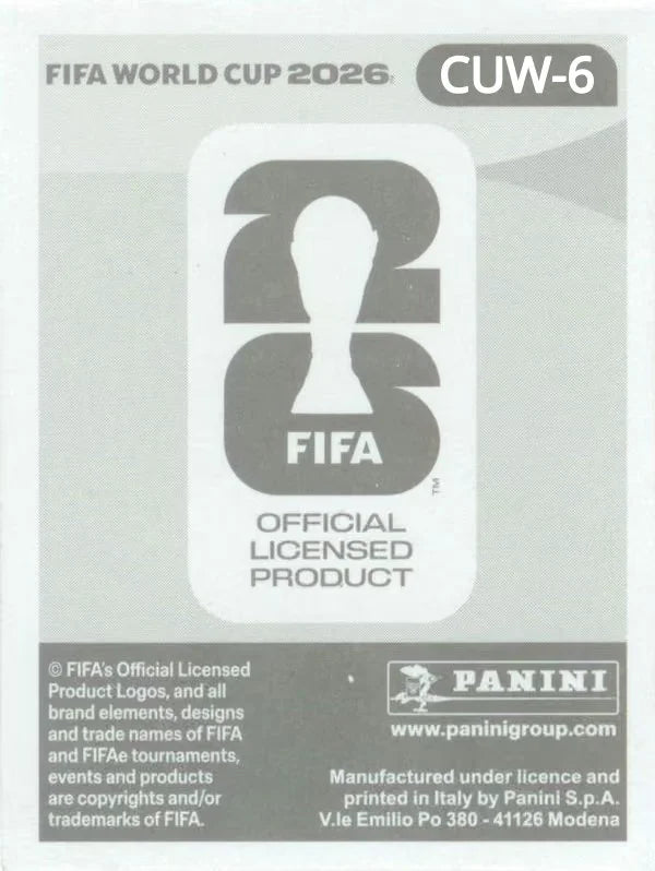 Panini FIFA World Cup 2026 Sticker CUW 6 Joshua Brenet International Edition