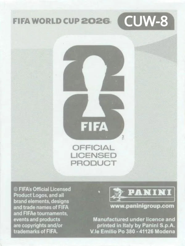 Panini FIFA World Cup 2026 Sticker CUW 8 Shurandy Sambo International Edition