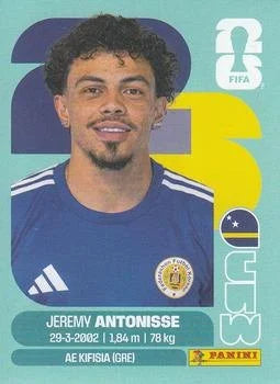 Panini FIFA World Cup 2026 Sticker CUW 18 Jeremy Antonisse International Edition
