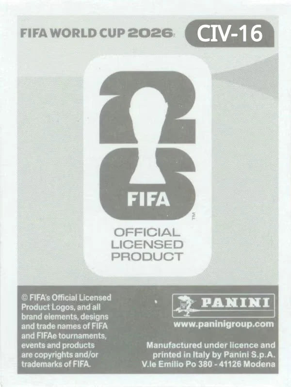 Panini FIFA World Cup 2026 Sticker CIV 16 Sébastien Haller International Edition