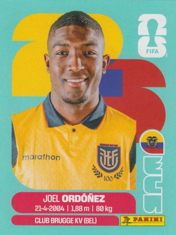 Panini FIFA World Cup 2026 Sticker ECU 8 Joel Ordóñez International Edition
