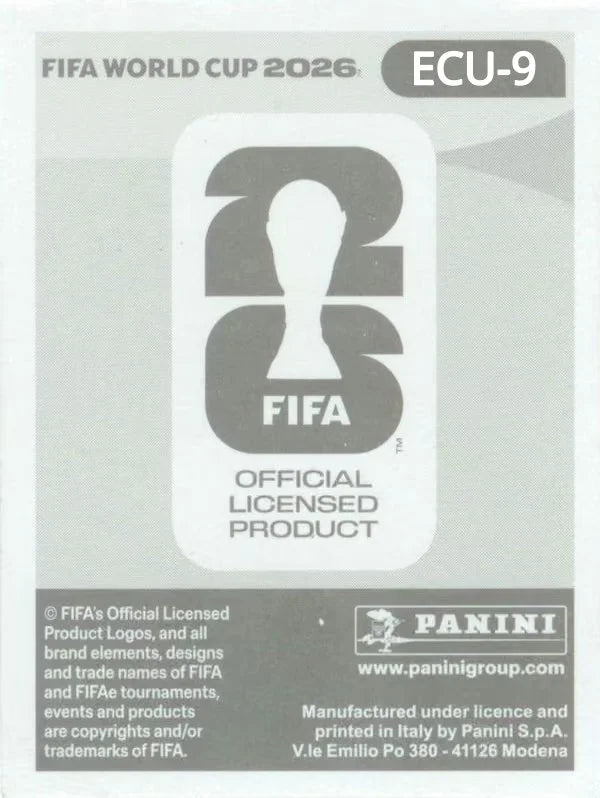 Panini FIFA World Cup 2026 Sticker ECU 9 Moises Caicedo International Edition