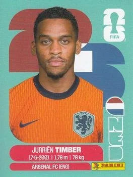 Panini FIFA World Cup 2026 Sticker NED 5 Jurien Timber International Edition