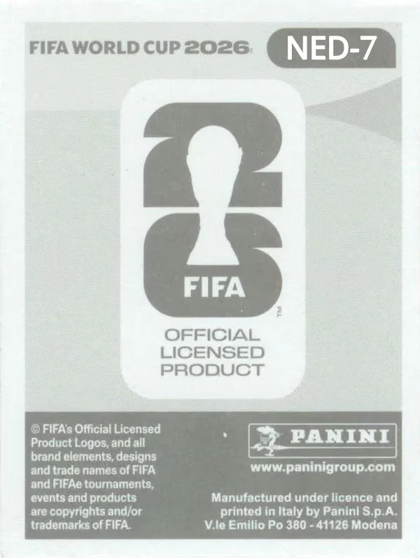 Panini FIFA World Cup 2026 Sticker NED 7 Nathan Aké International Edition