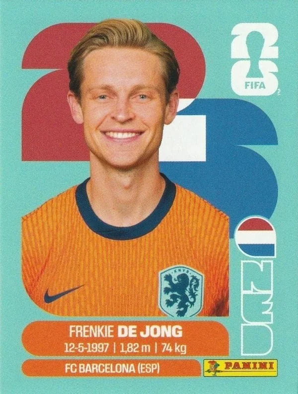Panini FIFA World Cup 2026 Sticker NED 14 Frenkie de Jong International Edition