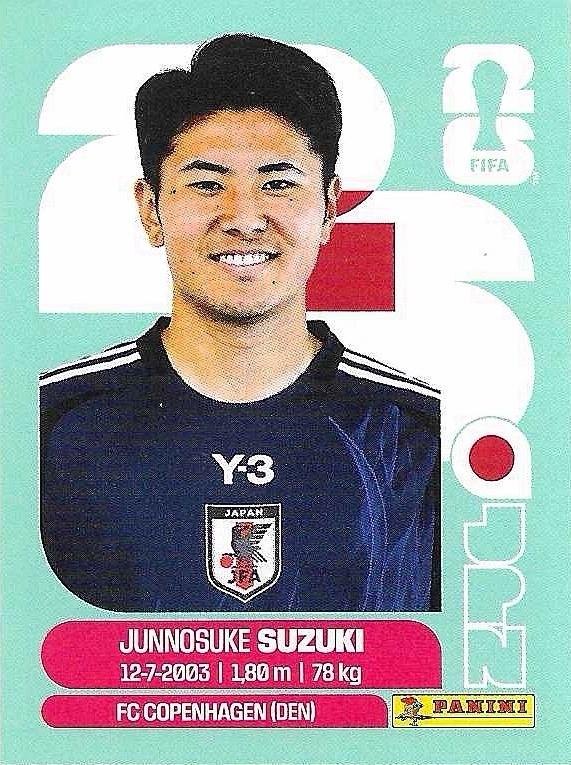 Panini FIFA World Cup 2026 Sticker JPN 5 Junnosuke Suzuki International Edition