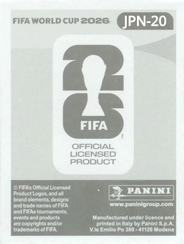 Panini FIFA World Cup 2026 Sticker JPN 20 Ayase Ueda International Edition