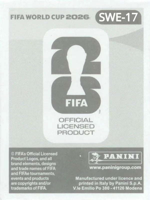 Panini FIFA World Cup 2026 Sticker SWE 17 Dejan Kulusevski International Edition
