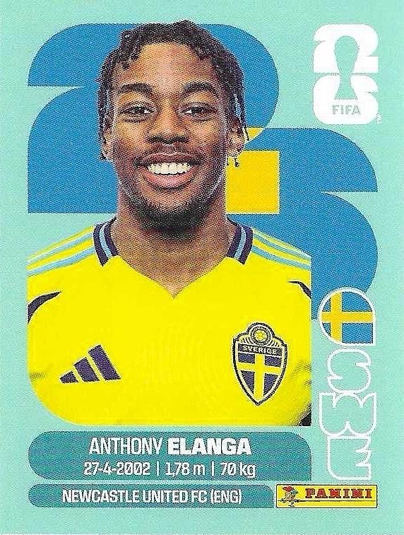 Panini FIFA World Cup 2026 Sticker SWE 18 Anthony Elanga International Edition