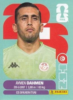 Panini FIFA World Cup 2026 Sticker TUN 3 Aymen Dahmen International Edition