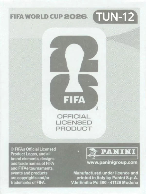Panini FIFA World Cup 2026 Sticker TUN 12 Mohamed Ali Ben Romdhane International Edition