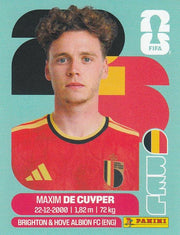 Panini FIFA World Cup 2026 Sticker BEL 7 Maxim De Cuyper International Edition