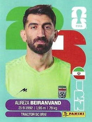 Panini FIFA World Cup 2026 Sticker IRN 2 Alirez Beiranvand International Edition