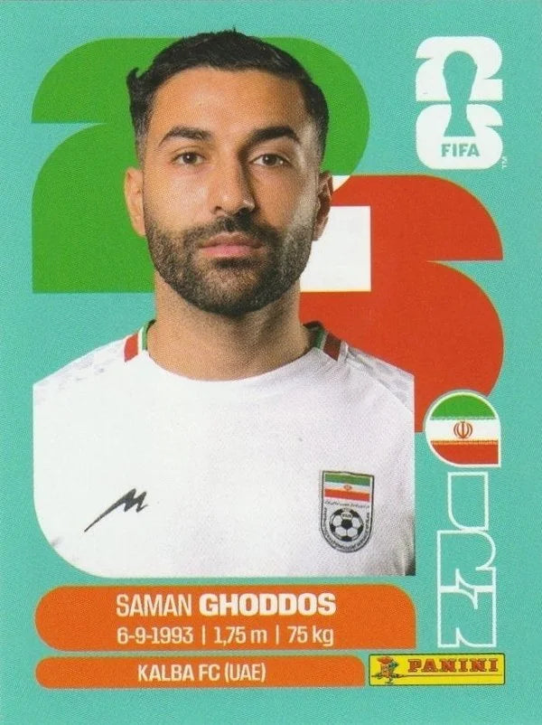 Panini FIFA World Cup 2026 Sticker IRN 12 Saman Ghoddos International Edition