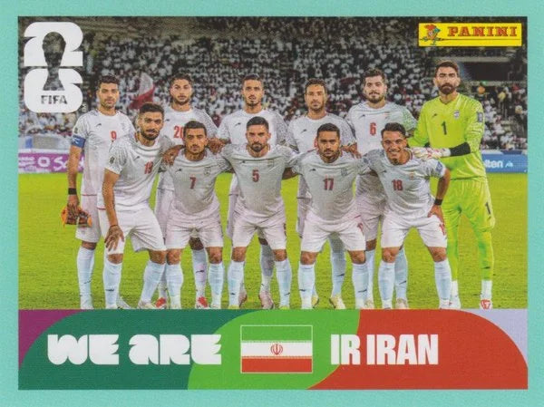 Panini FIFA World Cup 2026 Sticker IRN 13 We Are IR Iran Team Photo International Edition