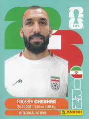 Panini FIFA World Cup 2026 Sticker IRN 15 Roozbeh Cheshmi International Edition