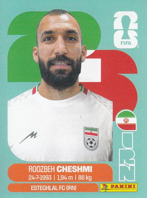 Panini FIFA World Cup 2026 Sticker IRN 15 Roozbeh Cheshmi International Edition