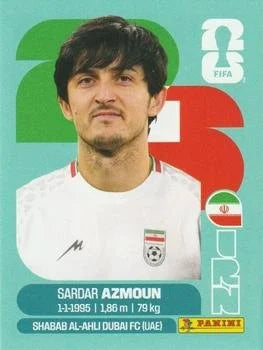 Panini FIFA World Cup 2026 Sticker IRN 17 Sardar Azmoun International Edition