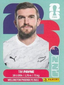 Panini FIFA World Cup 2026 Sticker NZL 6 Tim Payne International Edition