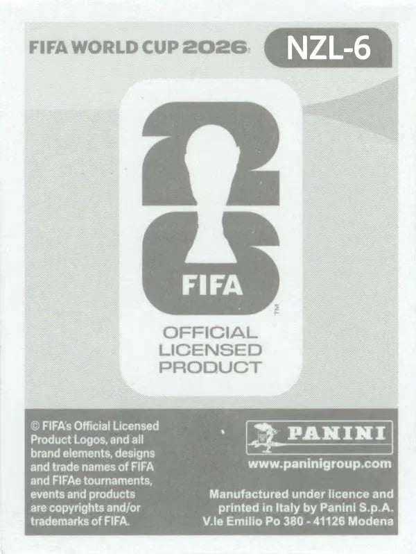 Panini FIFA World Cup 2026 Sticker NZL 6 Tim Payne International Edition