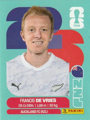 Panini FIFA World Cup 2026 Sticker NZL 8 Francis de Vries International Edition