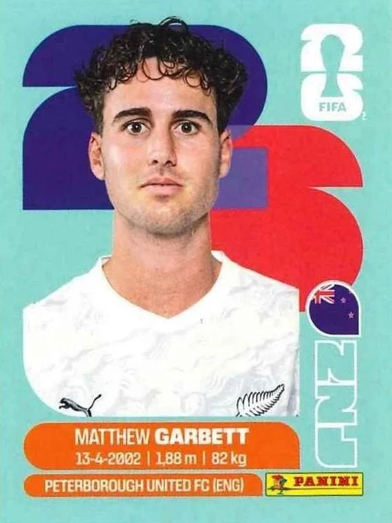 Panini FIFA World Cup 2026 Sticker NZL 14 Matthew Garbett International Edition