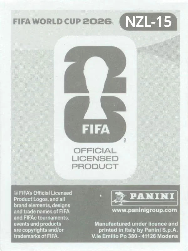 Panini FIFA World Cup 2026 Sticker NZL 15 Marko Stamenić International Edition