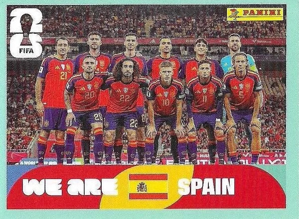 Panini FIFA World Cup 2026 Sticker ESP 13 We Are Spain Team Photo International Edition