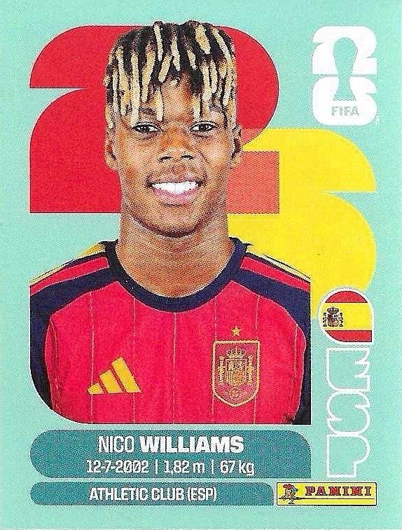 Panini FIFA World Cup 2026 Sticker ESP 17 Nico Williams International Edition