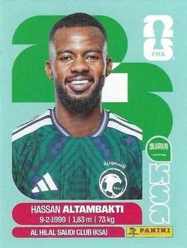 Panini FIFA World Cup 2026 Sticker KSA 8 Hassan Altambakti International Edition