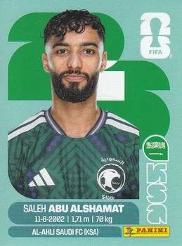 Panini FIFA World Cup 2026 Sticker KSA 14 Saleh Abu Alshamat International Edition