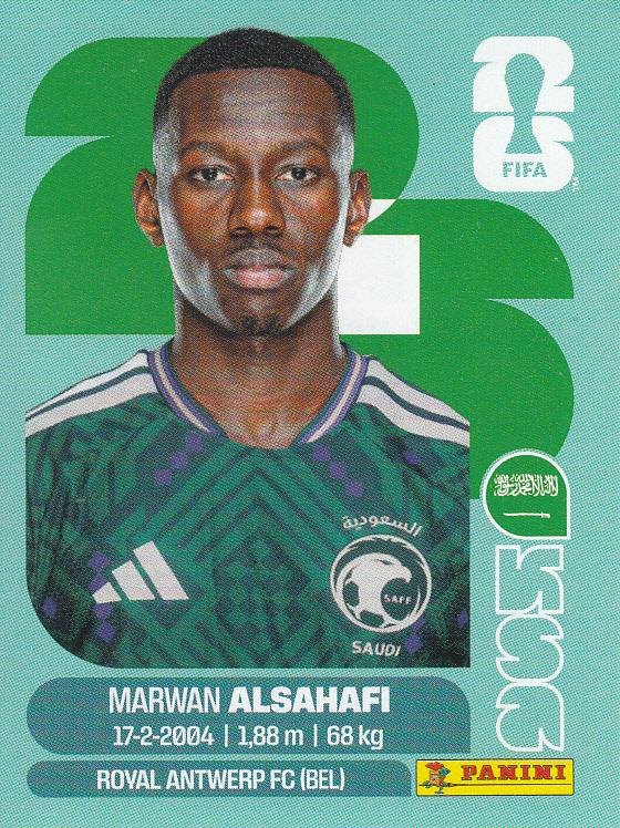Panini FIFA World Cup 2026 Sticker KSA 15 Marwan Alsahafi International Edition