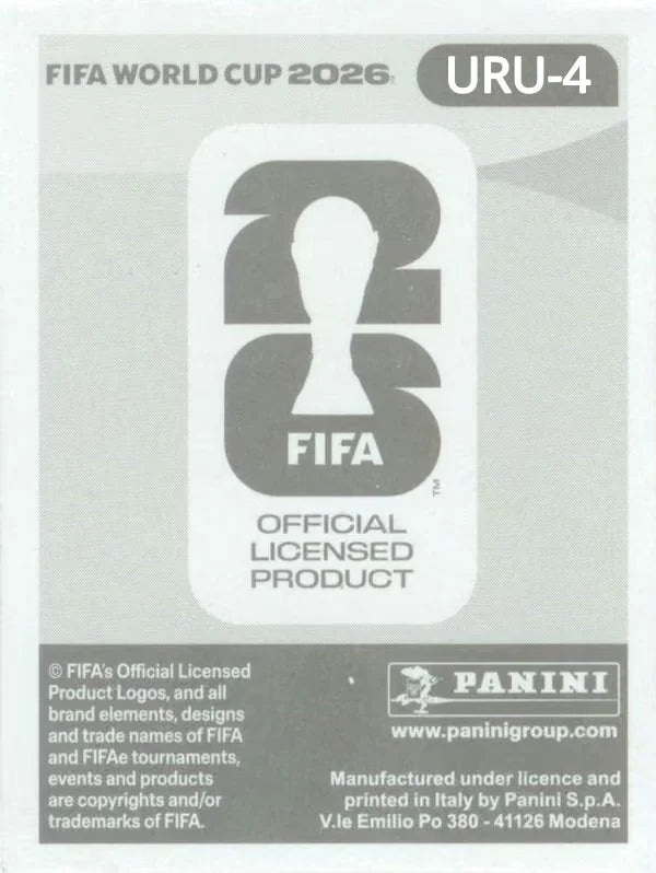 Panini FIFA World Cup 2026 Sticker URU 4 Ronald Araujo International Edition