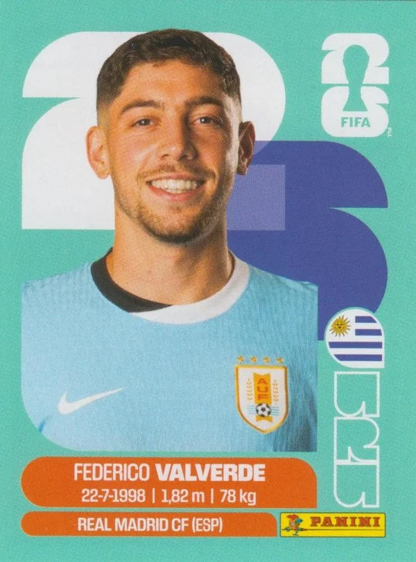 Panini FIFA World Cup 2026 Sticker URU 10 Federico Valverde International Edition