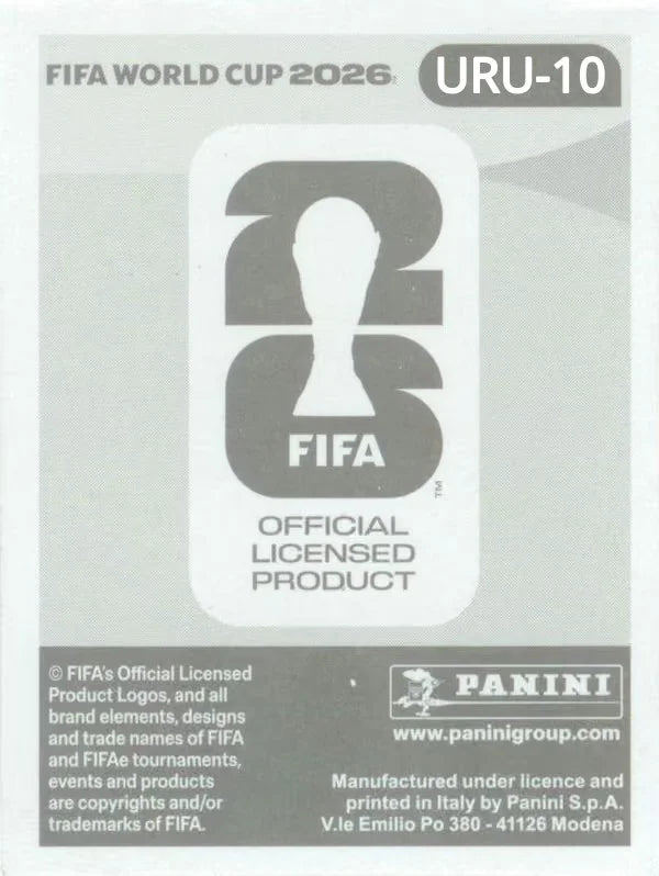 Panini FIFA World Cup 2026 Sticker URU 10 Federico Valverde International Edition