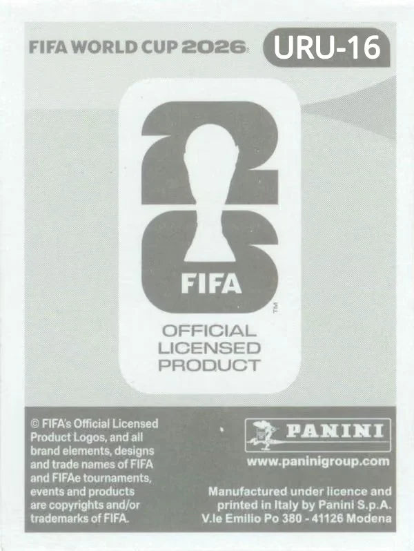 Panini FIFA World Cup 2026 Sticker URU 16 Maxi Araujo International Edition