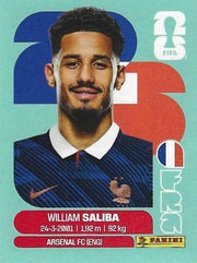 Panini FIFA World Cup 2026 Sticker FRA 4 William Saliba International Edition